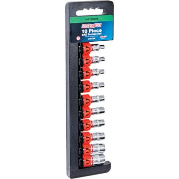 Channellock Standard 1/4 In. Drive 6-Point Shallow Socket Set (10-Piece)