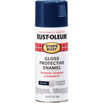 Rust-Oleum Stops Rust® - Protective Enamel Spray Paint - 12 oz - Navy Blue