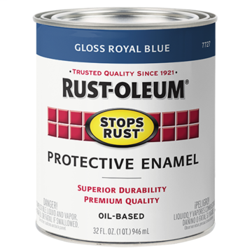 Rust-Oleum Stops Rust® - Protective Enamel Brush-On Paint - Quart - Gloss Royal Blue