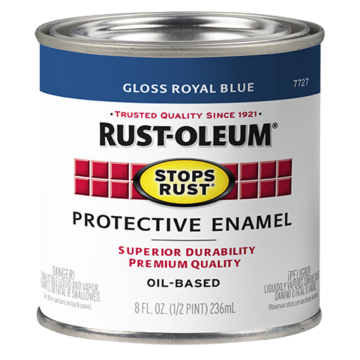 Rust-Oleum Stops Rust® - Protective Enamel Brush-On Paint - Half-Pint - Gloss Royal Blue