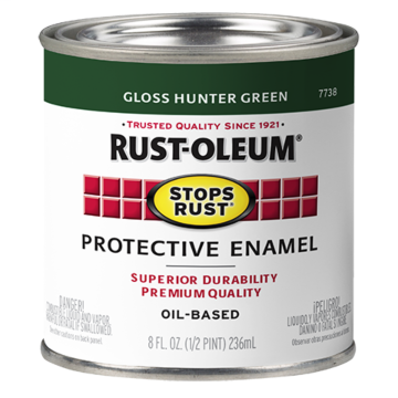 Rust-Oleum Stops Rust® - Protective Enamel Brush-On Paint - Half-Pint - Gloss Hunter Green
