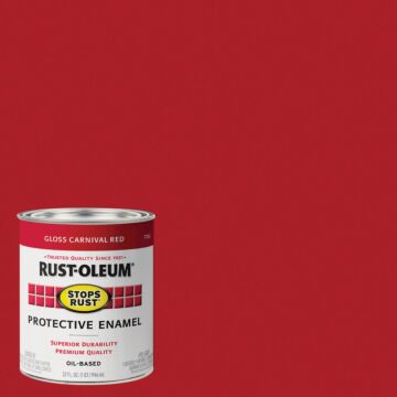 Rustoleum Stops Rust Protective Enamel Brush-On Paint (Gloss - Carnival Red) 1 qt