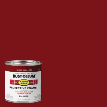 Rustoleum Stops Rust Protective Enamel Brush-On Paint (Gloss - Regal Red) 1/2 pt