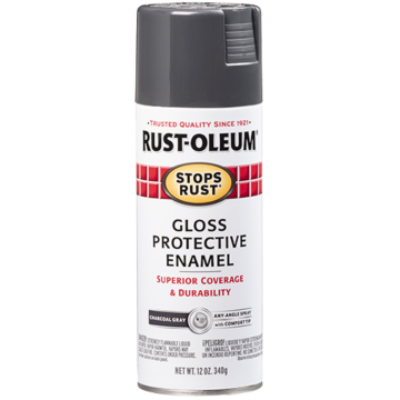 Rust-Oleum Stops Rust Protective Enamel Spray (Gloss - Charcoal Gray) 12 oz