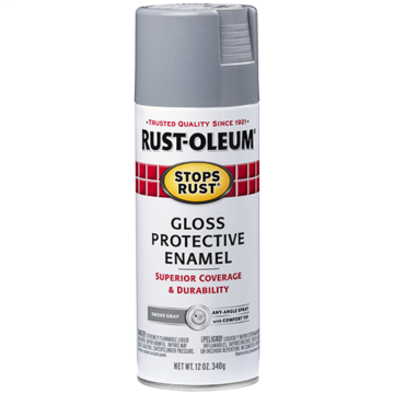 Rust-Oleum Stops Rust Protective Enamel Spray (Gloss - Smoke Gray) 12 oz
