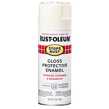 Rust-Oleum Stops Rust Protective Enamel Spray (Gloss - Canvas White) 12 oz