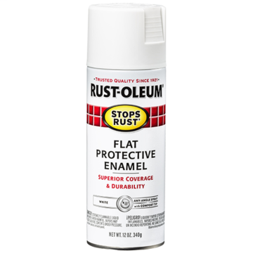 Rust-Oleum Stops Rust Protective Enamel Spray (Flat - White) 12 oz
