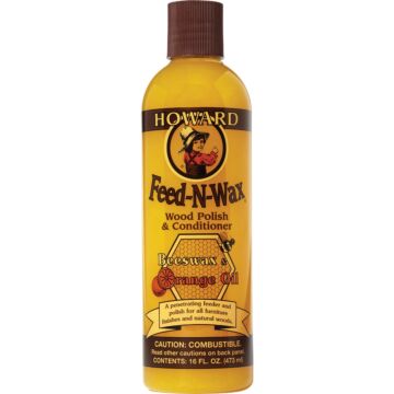 Howard Feed-N-Wax Wood Polish & Conditioner - 16 oz