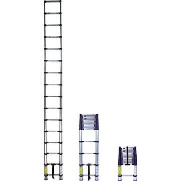 Xtend+Climb 19-1/2 ft Max Reach 16-Step 250lb Telescoping Ladder, Aluminum
