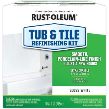 Rustoleum Specialty Tub & Tile Refinishing Kit (White) 1 qt.
