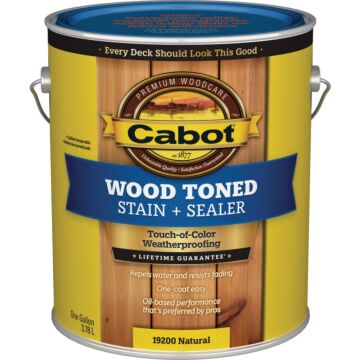 Cabot VOC Wood Toned Deck & Siding Exterior Stain & Sealer, Natural, 1 Gal.