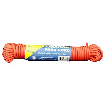 T.W. Evans Cordage 5/32" x 50' Nylon Parachute Cord, Orange