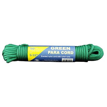 T.W. Evans Cordage 5/32" x 50' Nylon Parachute Cord, Green