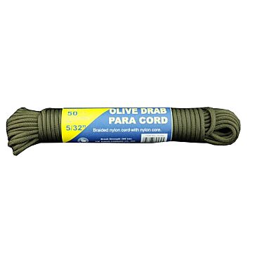 T.W. Evans Cordage 5/32" x 50' Nylon Parachute Cord, Olive
