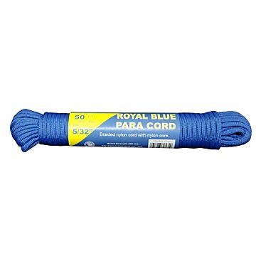 T.W. Evans Cordage 5/32" x 50' Nylon Parachute Cord, Blue