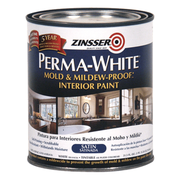 Zinsser® - PERMA-WHITE® Mold & Mildew-Proof™* Interior Paint - Quart - Satin Finish