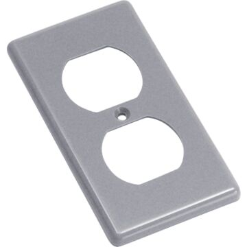 Steel City Duplex Outlet 4-1/4 In. x 2-5/16 In. Handy Box Cover