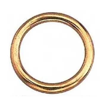 Baron Manufacturing 2 in ID Steel Polished Brass Round Ring