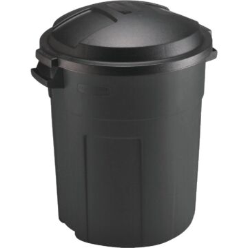 Rubbermaid 20 Gal. Black Trash Can with Lid