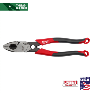 Milwaukee 9" Lineman's Comfort Grip Pliers w/ Thread Cleaner (USA)