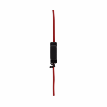 Eaton Bussmann series HHX fuse holder, 32V, 60A, Non Indicating, Fuse panel, 6 AWG Red Lead Wire, Firewall, Black