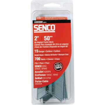 Senco 15-Gauge Bright 34 Degree Angled Finish Nail, 2 In. (700 Ct.)