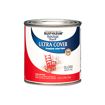 Painter's® Touch Ultra Cover - Ultra Cover Multi-Purpose Gloss Brush-On Paint - Half Pint - Apple Red