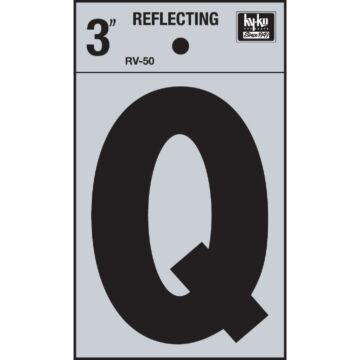 Hy-Ko Vinyl 3 In. Reflective Adhesive Letter, Q