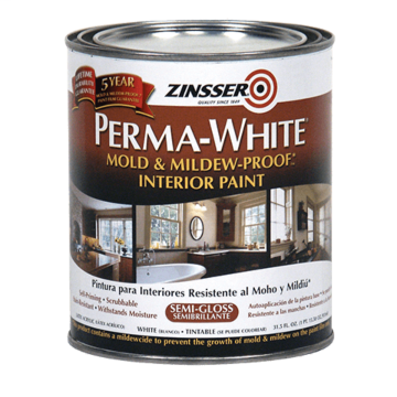 Zinsser® - PERMA-WHITE® Mold & Mildew-Proof™* Interior Paint - Quart - Semi-Gloss Finish