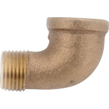 Anderson Metals 1/4 In. 90 Deg. Red Brass Threaded Elbow (1/4 Bend)