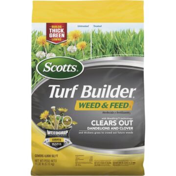 Scotts Turf Builder Weed & Feed 11.32 Lb. 4000 Sq. Ft. 28-0-3 Lawn Fertilizer with Weed Killer