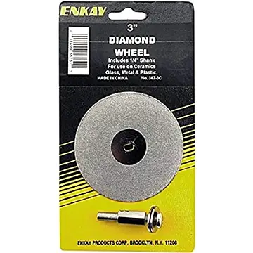Enkay 3 in 1/4 in Cutting and Grinding Glass Ceramics Stone and Metals Diamond Wheel