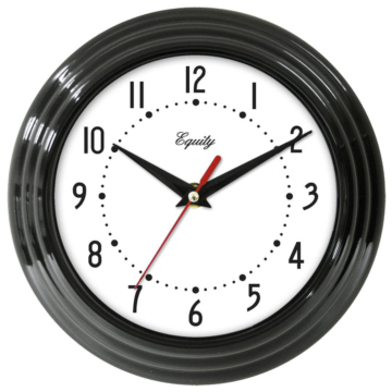 La Crosse Technology 8" Analog Wall Clock - Black