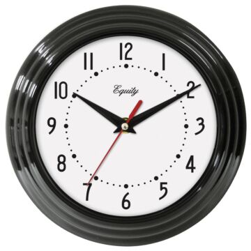 La Crosse Technology 8" Analog Wall Clock - Black
