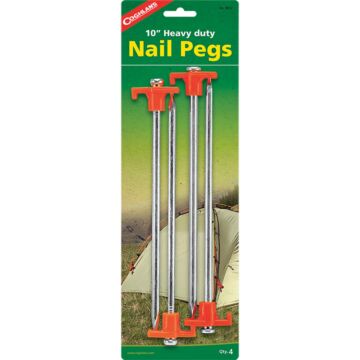 Coghlan's Steel Tent Nail Peg (4pk) 10 in.