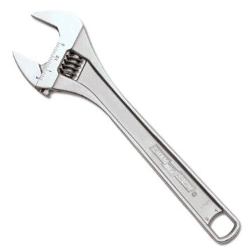 Channellock 8" Adj Wrench, Wide, Chrome