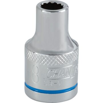 Channellock 1/2 In. Drive 8 mm 12-Point Shallow Metric Socket