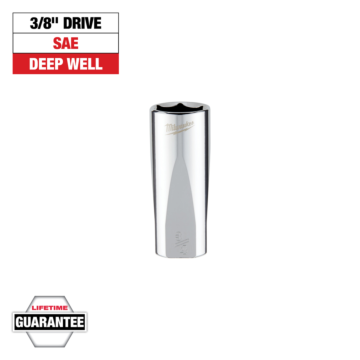 Milwaukee 3/8" Drive 3/4" SAE Deep Socket with FOUR FLAT™ Sides
