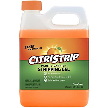 Citristrip QCSG801 Paint and Varnish Stripping Gel, Liquid, Orange