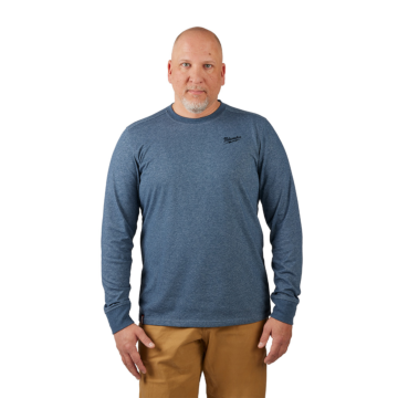 Milwaukee FREEFLEX™ Hybrid Work Tee - Long Sleeve - Blue