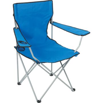 Outdoor Expressions Polyester Folding Chair (Blue)