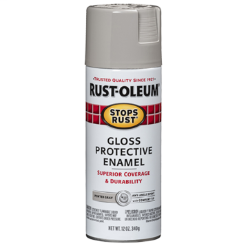Stops Rust® Spray Paint and Rust Prevention - Protective Enamel Spray Paint - 12 oz. Spray - Pewter Gray