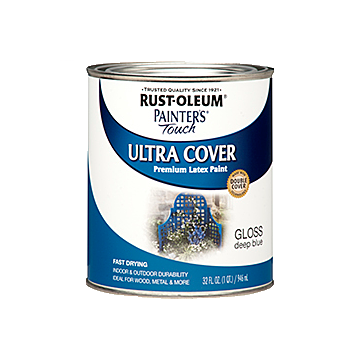 Painter's® Touch Ultra Cover - Ultra Cover Multi-Purpose Gloss Brush-On Paint - Quart - Deep Blue