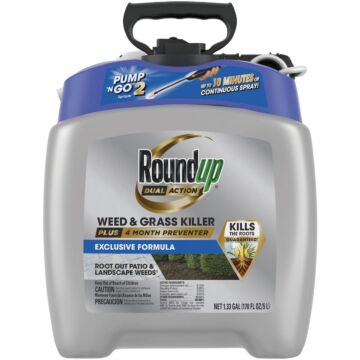Roundup Dual Action Pump-N-Go 1.33 Gal. Ready To Use Wand Sprayer Weed & Grass Killer