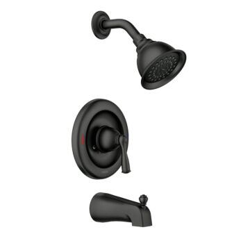 Moen Banbury Posi-Temp 1-Handle Lever Tub and Shower Faucet, Matte Black