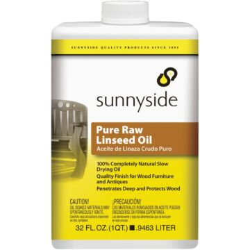 Sunnyside Pure Raw Linseed Oil, 1 Qt.