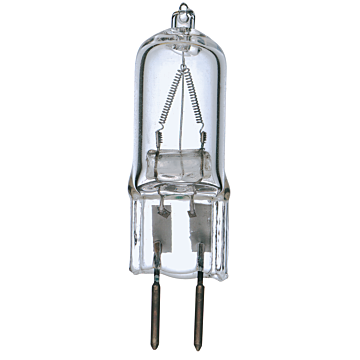 35 Watt; Halogen; T4; Clear; 2000 Average rated hours; 380 Lumens; Bi Pin GY6.35 base; 120 Volt; Carded