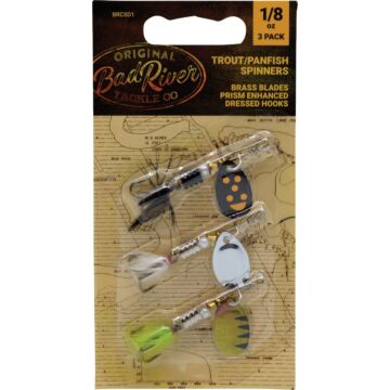 BadRiver Classic Dressed Spinners Fishing Lure Kit (3pc)