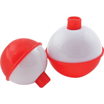 Vanguard 1-1/2 In. Red & White Push-Button Fishing Bobber Float (2-Pack)