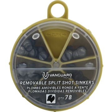 Vanguard Removable Split Shot Sinker Kit Assortment (78pc)